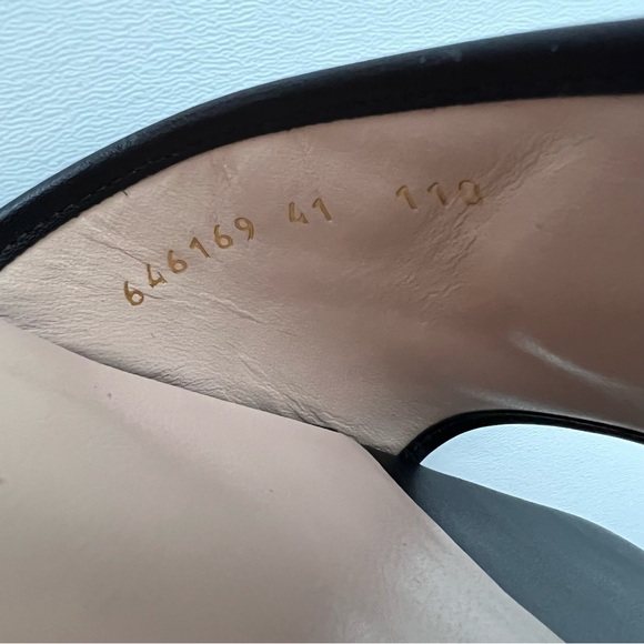 GUCCI | Marmont GG Jolie Matelasse Quilted Black Leather Low Heel Slides Sandals - Picture 12 of 14